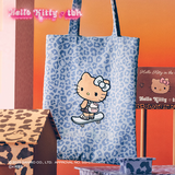 野兽派家居（tbh）三丽鸥Hello Kitty全棉烫钻托特包女士单肩包购物袋斜挎包 Kitty全棉烫钻托特包 牛仔豹纹
