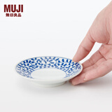 无印良品（MUJI）波佐见烧 豆皿 小碟子 蘸料碟 凉菜碟 调味碟 吐骨碟 家用 章鱼唐草纹 4英寸