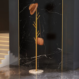 安尔雅北欧铁艺落地衣架店大理石衣服架卧室置物现代挂衣架经典树杈款