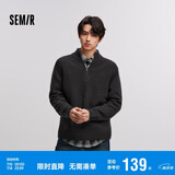 森马毛衫男半开襟半高领针织衫冬季经典纯色毛衣百搭109724107107