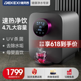 德克西（DEKEXI）台式净饮机RO反渗透直饮机加热净水器母婴直饮即热家用饮水机升级款WB-1 富锶矿化深空灰 【常规款】WB-1深空灰
