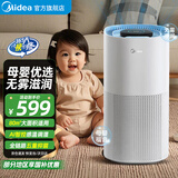美的【小蓝鲸800】无雾加湿器除菌轻音大容量空气加湿器卧室婴儿办公室家用加湿器客厅立式加湿空气 【小蓝鲸800】SZK-1Y80
