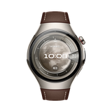 【99成新】HUAWEI WATCH 5 46mm高端款航天级钛合金表壳木星棕素皮复合表带首创X-TAP智感窗鸿蒙AI腕上小艺eSIM通信  