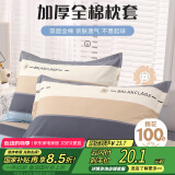 艾薇枕头套枕套一对纯棉家用全棉单人枕套枕芯套 罗马时代 48*74cm