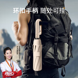 全品屋全自动雨伞大号加固加厚结实抗风遮阳防晒伞太阳伞男士折叠晴雨伞 创意环扣双人黑胶伞-梧桐米10骨