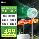 贝昂空气循环扇静音卧室客厅电风扇智能语音节能大风力直流变频家用风扇台式桌面电风扇3D摇头 SF3鸿蒙智联【功能升级】