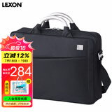 乐上（LEXON）电脑包手提单肩包男士商务苹果笔记本包14英寸简约出差公文包蓝黑