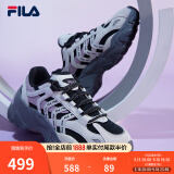 FILA斐乐女鞋休闲鞋鱼刺二代老爹鞋运动鞋增高厚底慢跑鞋SOFIA Ⅱ 黑/南极灰-BA 38.5