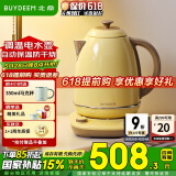 北鼎（Buydeem） 恒温电热水壶 K740C便携式烧水壶家用全自动恒温壶大容量水壶 自动断电不锈钢电水壶防烫烧水壶 1.7L 【小鹅黄】调温电水壶 保温12小时