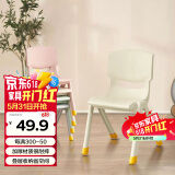 好尔塑料凳子加厚板凳可叠摞靠背椅宝宝餐椅塑料椅子家用小凳子黄26cm