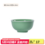 龙泉青瓷米饭碗陶瓷新款创意中式餐具家用加厚吃饭碗大号面汤碗喝粥碗小碗 4.5英寸梅子青碗