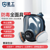 星工（XINGGONG）防毒面具套装硅胶全面罩 防活性炭口罩/粉尘/苯/醚/醇类化工喷漆印刷有机气体 XGFD-2
