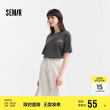 森马[凉感T]观园吉联名短袖T恤女抗菌宽松熊猫夏装潮109324100013