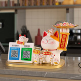 柏探招财猫摆件饭店公司酒店前台收银收款二维码新店开业礼物发财装饰 生意兴隆招财猫播报器【礼盒装】 招财猫开业大吉摆件开业礼物