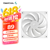 九州风神（DEEPCOOL）FD14机箱散热风扇单包白色/PWM/14025/8PIN接线口/PBT材质/四角包胶/3年质保