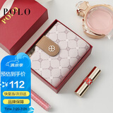 POLO钱包女士卡包多卡位钱夹短款多功能零钱包生日礼物礼盒装