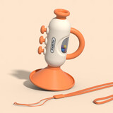 句可婴儿喇叭玩具6个月可吸可吹可啃咬婴儿小喇叭0-1岁可吹响可啃咬 挂脖绳伽米橙