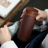 清朴堂双层紫砂内胆保温杯茶杯套装送老公男士父亲生日礼物泡茶实用茶具 【茶棕色】单独杯子（无包装）