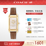 蔻驰（COACH）CADIE系列母贝表盘小方糖皮带石英女表 14504038 礼物/送礼