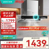 华帝（VATTI）国家补贴20%三腔抽油烟机双子星欧式家用变频25风量大吸力自动清洗一级能效脱排油烟机 i11S18