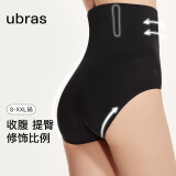 ubras高腰收腹提臀裤压缩塑身裤束腰修身女士内裤女黑色三角裤 M