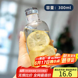 拜杰高硼硅时间刻度玻璃杯水瓶水杯便携咖啡杯子女果汁牛奶杯300毫升