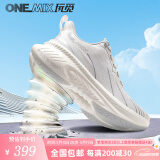 ONEMIX玩觅夏季避震跑步鞋男鞋运动鞋女慢跑鞋减震稳定支撑透气轻便防滑 宝马白 37