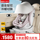 贝思贝特（besbet）追梦号儿童安全座椅0-12岁婴儿宝宝汽车用i-Size认证智能通风加热 樱桃粉（智能款）