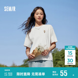 森马[凉感T]观园吉联名短袖T恤女抗菌宽松熊猫夏装潮109324100013