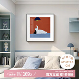 好久不见卡通小狗装饰画小副卧室床头挂画可爱温馨儿童房墙壁画