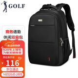 高尔夫（GOLF）商务休闲双肩包男士15.6英寸笔记本电脑包大容量背包男女学生书包