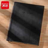 齐心（Comix）A5/98张 优选系列商务软皮面本会议记录本日记本 办公文具用品（宽行距12MM）  CK5851 黑