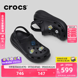 卡骆驰crocs檀健次同款经典泡芙洞洞鞋百舒适男沙滩鞋女鞋休闲鞋|207521 黑色-001(含智必星) 41 (260mm) 42