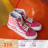VANS范斯官方 SK8-Hi 38 DX粉色棋盘格安纳海姆街头甜酷板鞋 粉色/粉白棋盘格 37