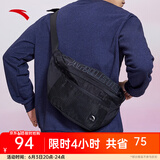 安踏（ANTA）腰包男女同款夏季暑期旅行休闲百搭单肩通勤跑步黑色斜挎运动胸包 黑色 992337132G-1 均码