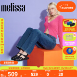 Melissa（梅丽莎）新款时尚编织女士简约通勤果冻罗马凉鞋32408 哑光黑色 38