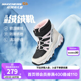 Skechers斯凯奇儿童绒绒靴雪地靴保暖男童棉鞋防寒加绒高帮女童靴660092L 女童/白色/黑色/粉红色/WBPK 32