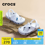 crocs卡骆驰洞洞鞋贝雅卡骆班轻便耐磨一脚蹬休闲鞋|205089 白/深蓝-126 43 (270mm)