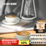 MHW-3BOMBER轰炸机咖啡拿铁杯 咖啡杯 咖啡厅家用 拉花杯 简约陶瓷杯碟 防烫 【加厚杯口】拿铁杯-米白色280ML