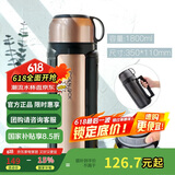 乐扣乐扣（LOCK&LOCK）保温壶304不锈钢保温保冷水壶户外露营旅行壶1.8L金色