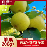 京鲜生 安徽砀山黄金冰糖梨 净重3斤装 单果200g+ 生鲜水果源头直发