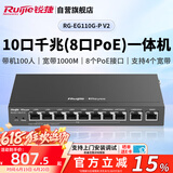 锐捷（Ruijie）8口全千兆POE网关一体机RG-EG110G-P V2 AC控制器 企业级路由器 双WAN口 行为管理