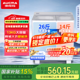 澳柯玛（AUCMA）13公斤半自动波轮洗衣机家用双缸大容量 双电机宿舍租房脱水甩干国家补贴以旧换新XPB130-3188S