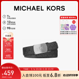 MICHAEL KORS【520礼物送男友】MK男士腰带BELT老花板扣腰带130*3.5cm黑色