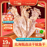 北海印象烧烤鱿鱼干淡干不咸KTV酒吧专用手撕干鱿鱼家用芥末尤鱼干货250g A5鱿鱼干80克约10条—试吃装