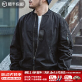 马登工装 美式空中MA1飞行员夹克军事风短款外套复古棒球服男潮春上衣 黑色 S