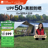 牧高笛（MOBIGARDEN）零动155自动帐篷 户外露营黑胶帐篷天幕三合一 NX24561045 大象灰