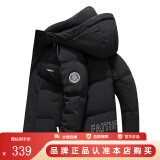 鸭鸭（YAYA）新款加厚羽绒服男士短款连帽韩版时尚商务休闲保暖防寒外套D DYG07B0250黑色 L /175