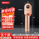 强力（QLG）铜鼻子DT-10平方 铜接线端子线鼻子酸洗堵油铜鼻子国标电缆接头【5只装1组】