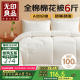 无印良品A类100%里外全棉花被子 春秋被芯 6斤 200*230cm